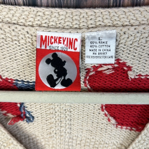 Vintage Disney Limited Edition Crochet Knit 4th of July Sweater Women's Large - Picture 2 of 10